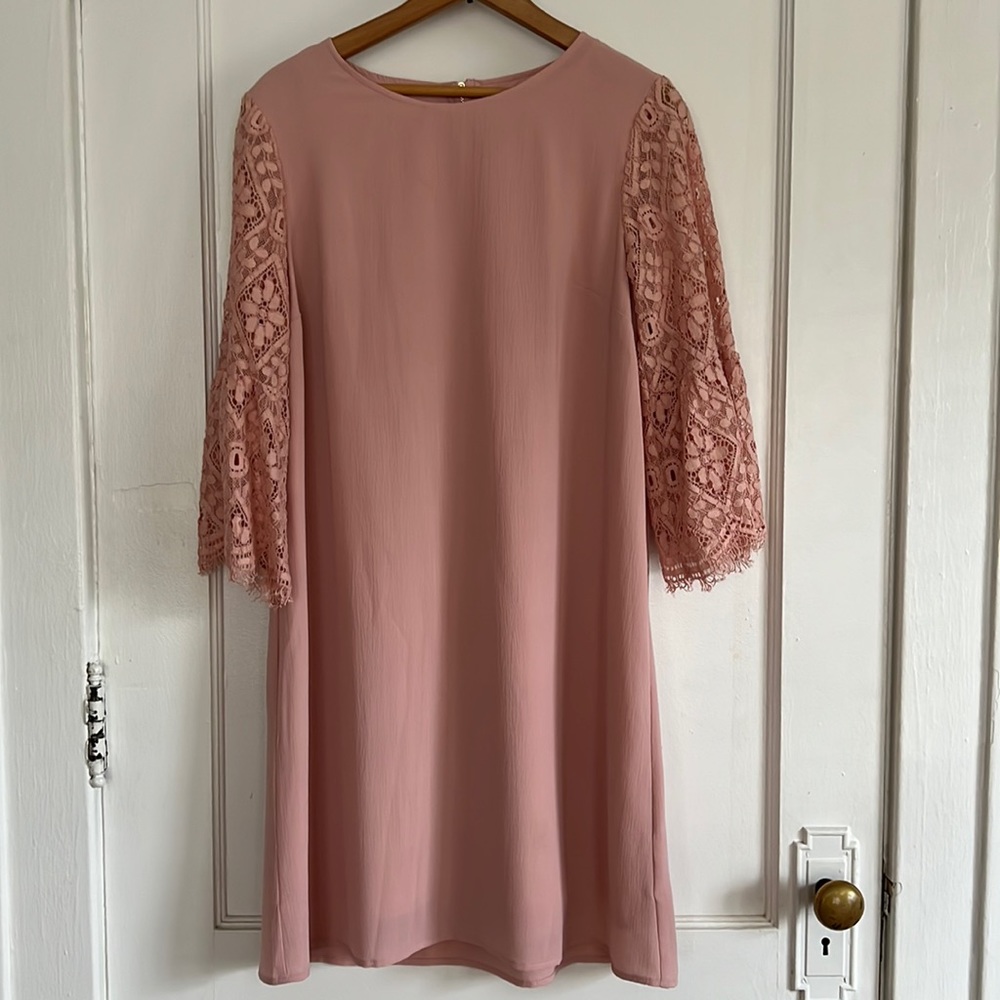 Elegant blush sheath dress